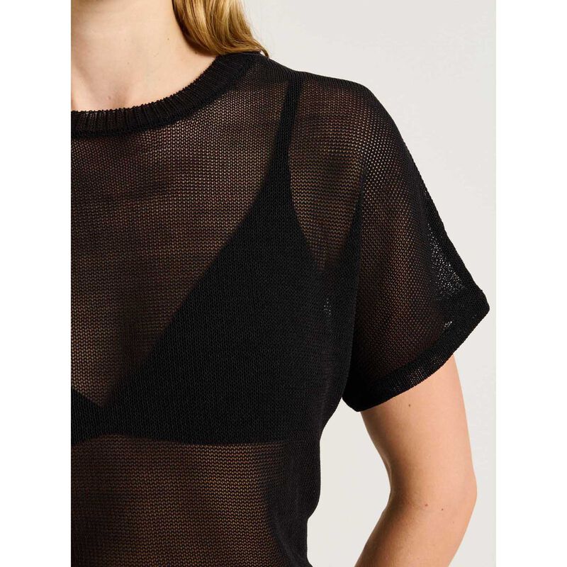 Veronika Maine Boxy Mesh Knit Tee image number 10